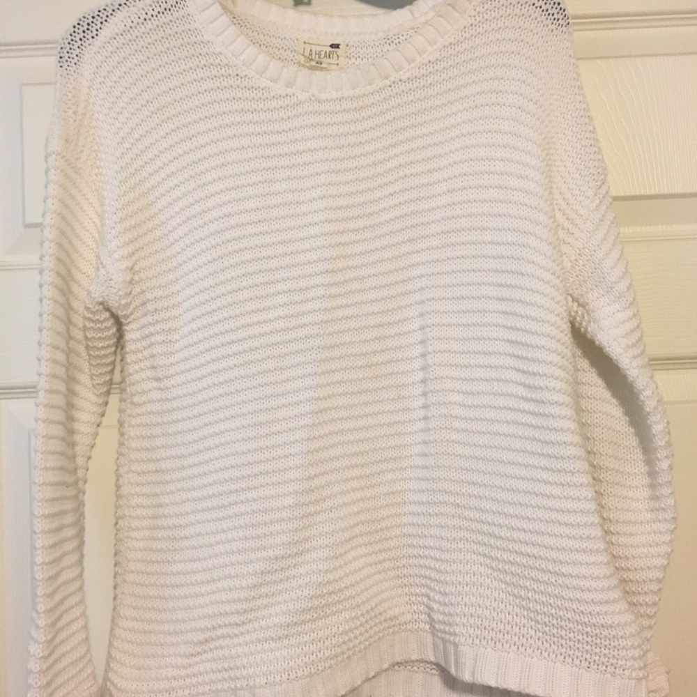 Pacsun white waffle knit sweater